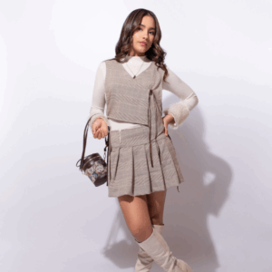Conjunto: Falda + Chaleco Brown Bear